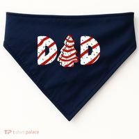 Christmas Tree Cake Matching Family Party Pajama Dad USA-Made Doggie Bandana thumb 0
