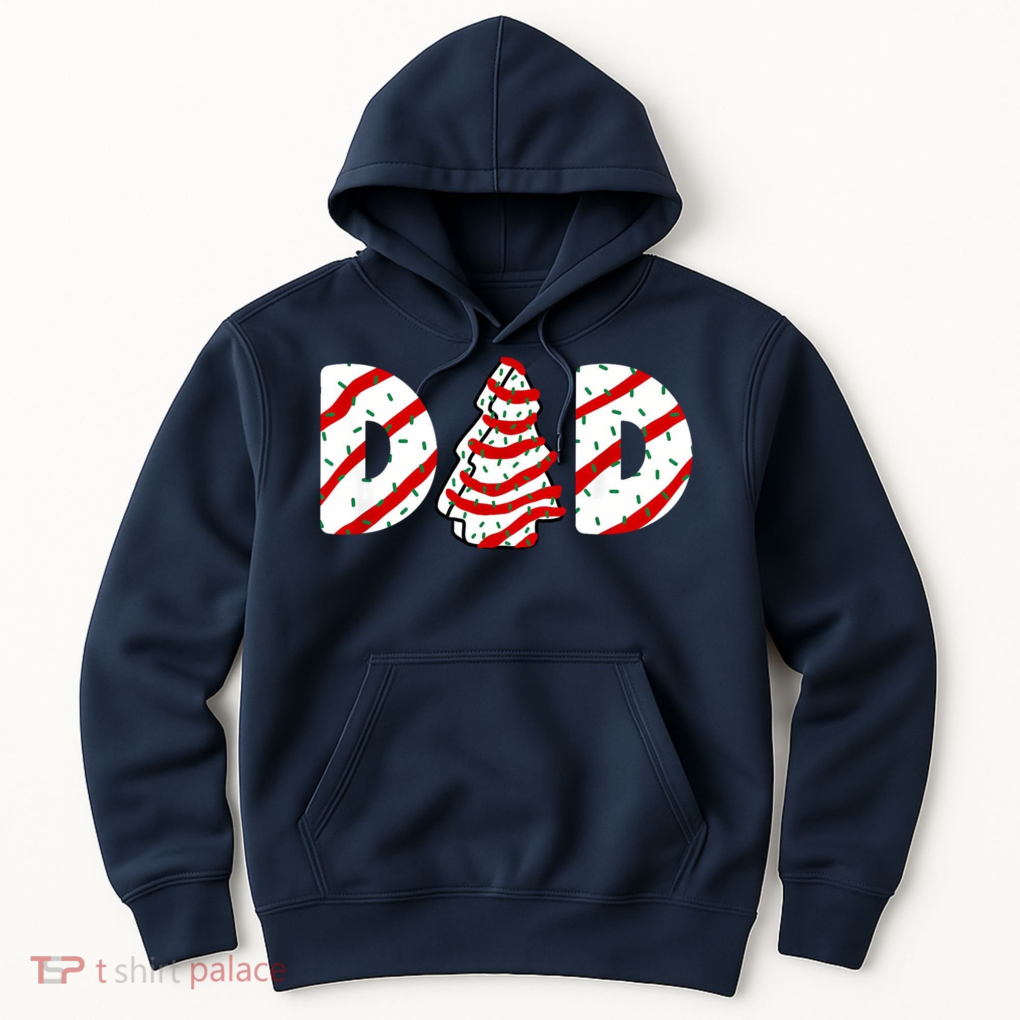 Christmas Tree Cake Matching Family Party Pajama Dad Hoodie