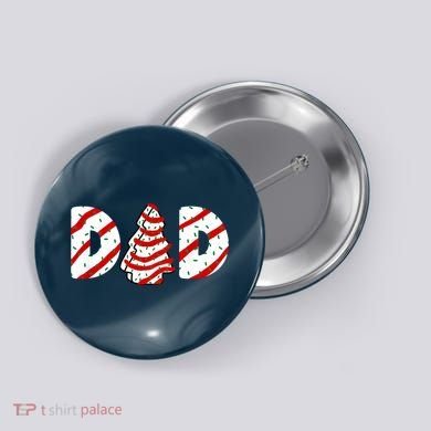Christmas Tree Cake Matching Family Party Pajama Dad Button