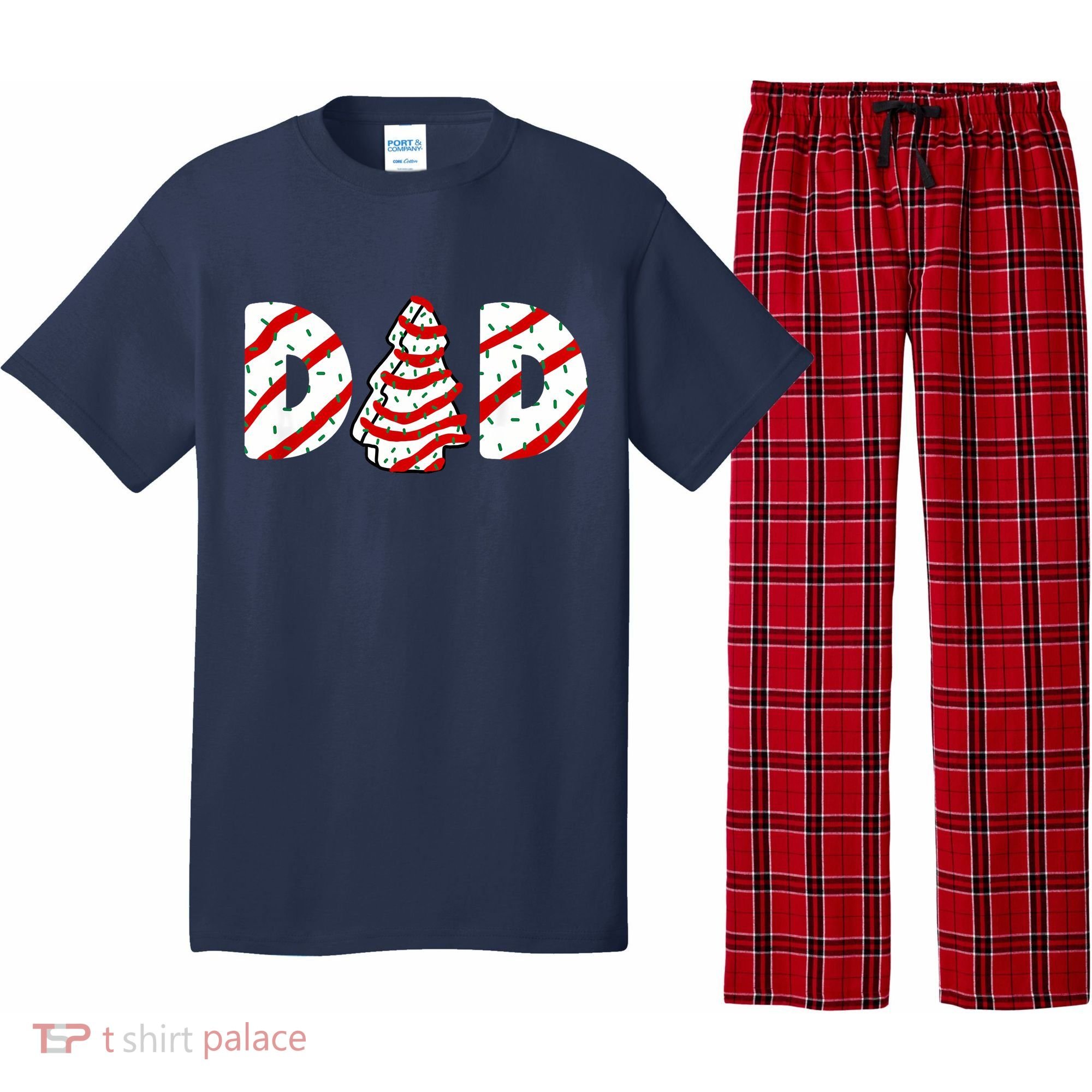 Christmas Tree Cake Matching Family Party Pajama Dad Pajama Set