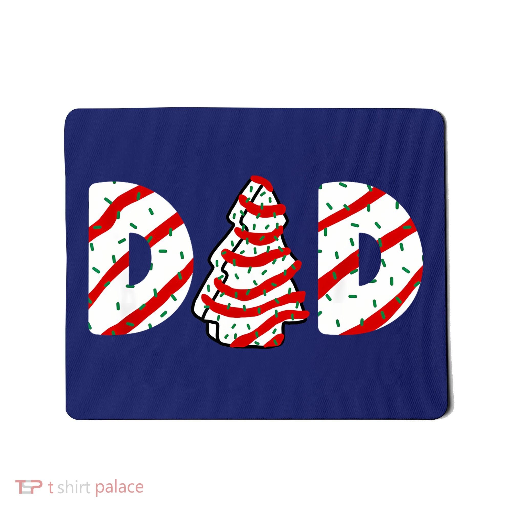 Christmas Tree Cake Matching Family Party Pajama Dad Mousepad