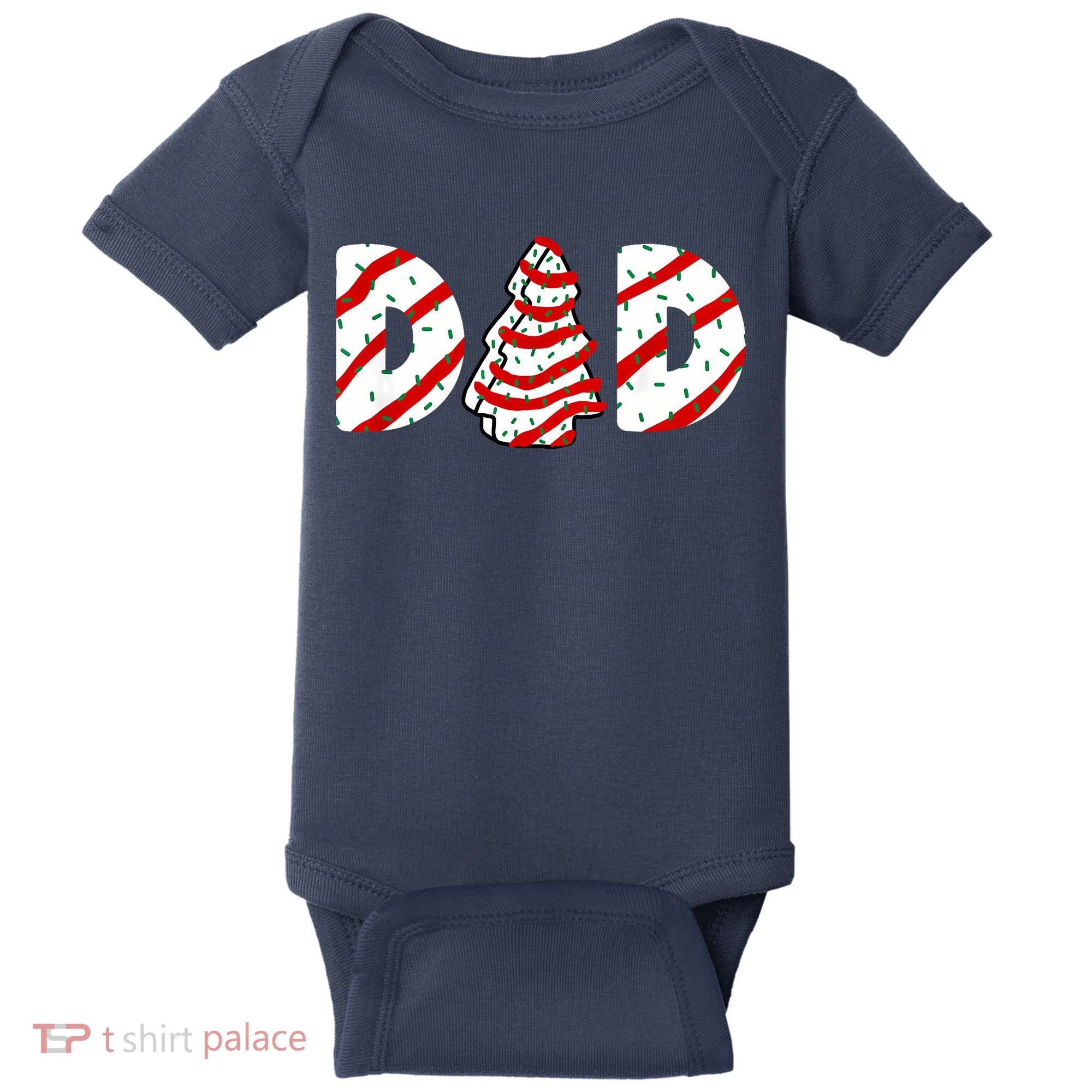 Christmas Tree Cake Matching Family Party Pajama Dad Baby Bodysuit