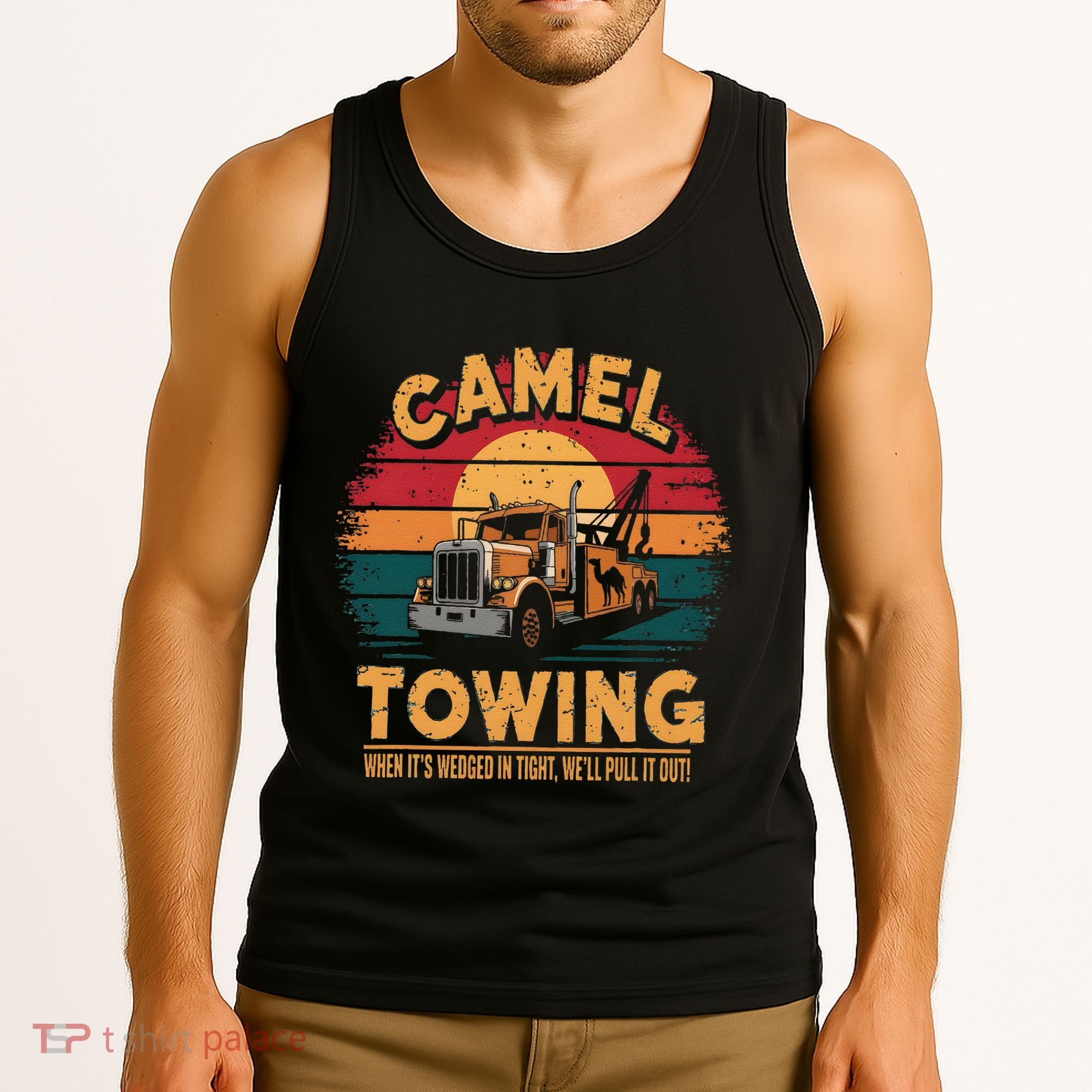 Camel Towing Cool Humor Adult Humor Camel Towing Tank Top