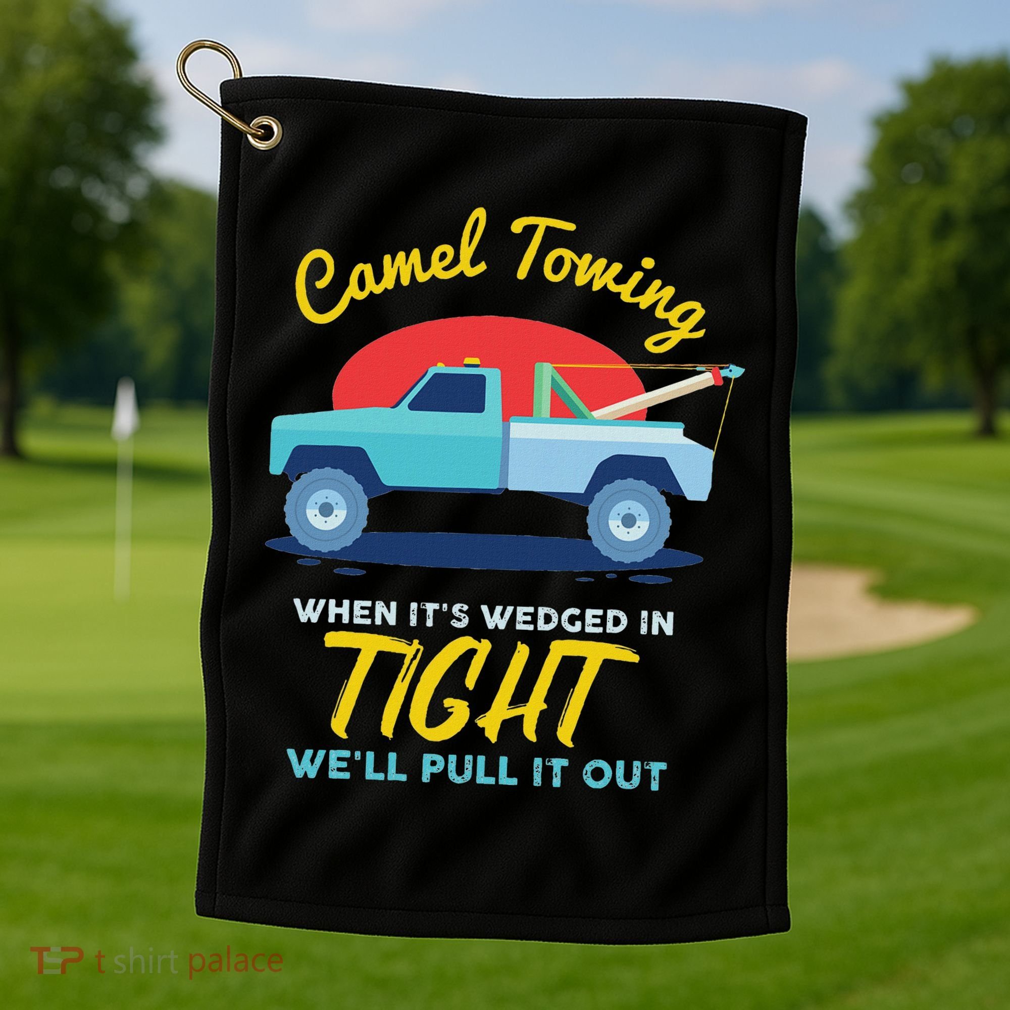Camel Towing Golf Towel