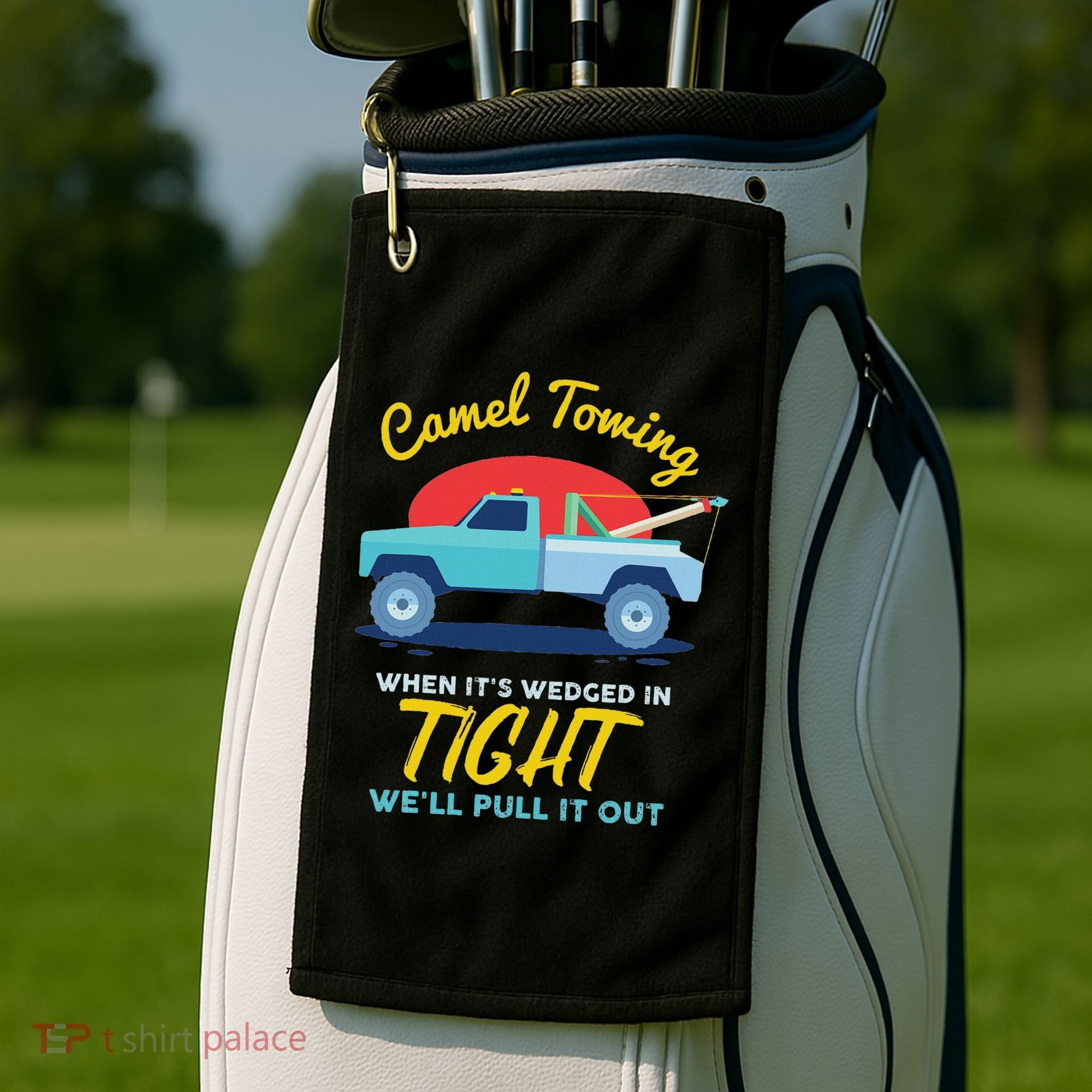 Camel Towing Golf Towel