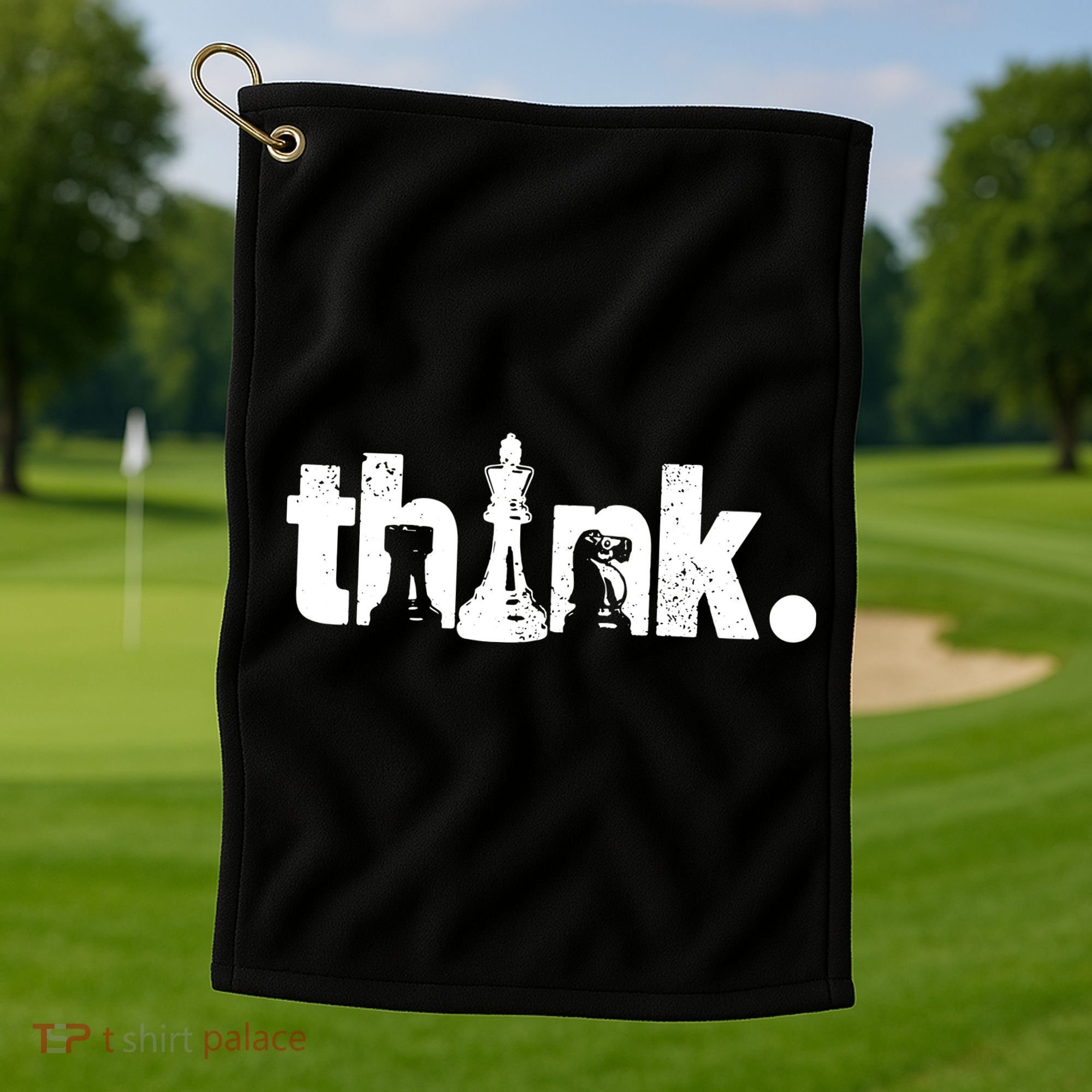 Chess Think Golf Towel