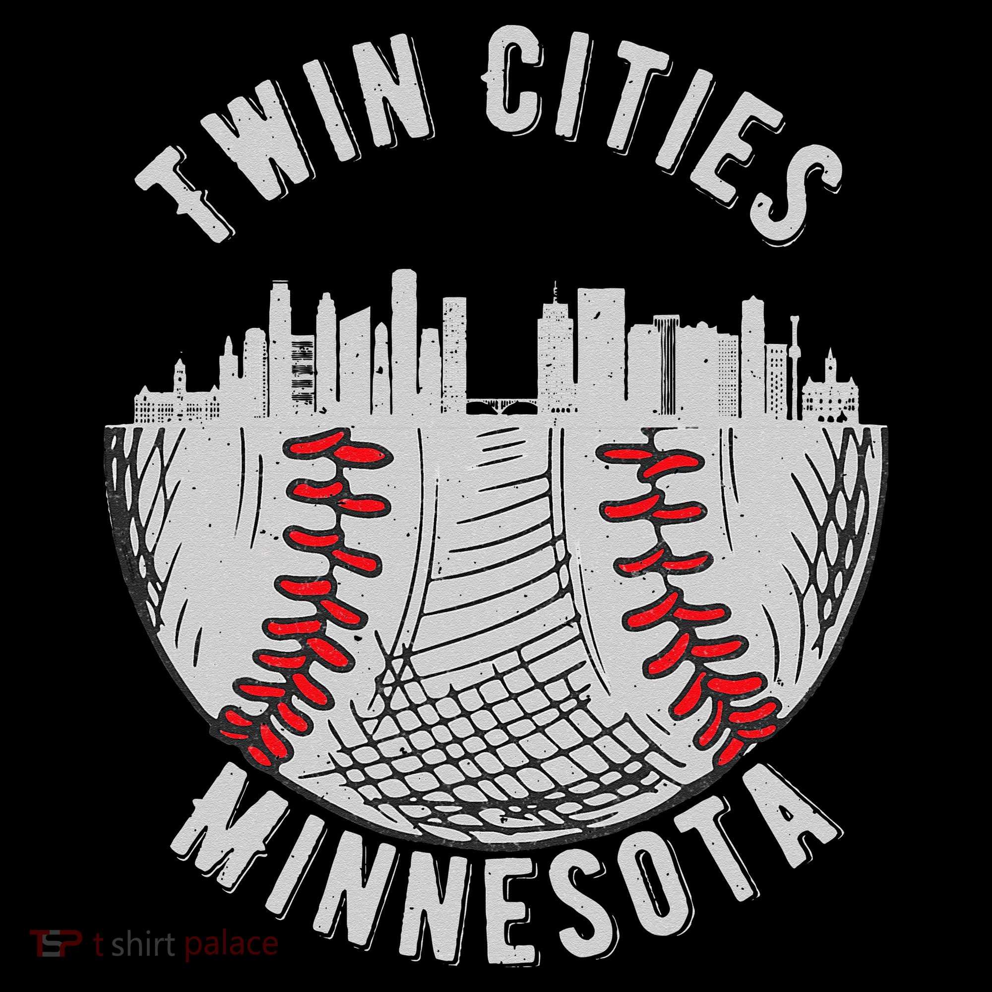 Cool Twin Cities Minnesota MN Baseball Skyline St. PaulMPLS Women's Hoodie