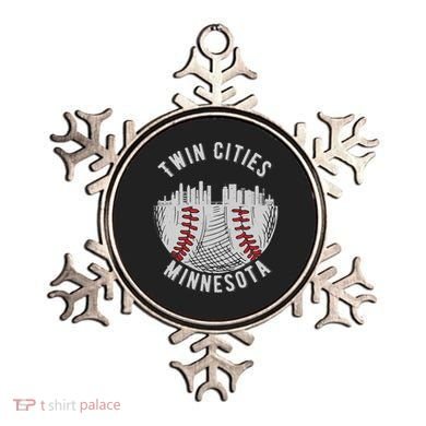 Cool Twin Cities Minnesota MN Baseball Skyline St. PaulMPLS Ornament