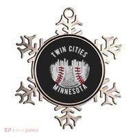 Cool Twin Cities Minnesota MN Baseball Skyline St. PaulMPLS Ornament thumb 0