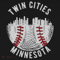 Cool Twin Cities Minnesota MN Baseball Skyline St. PaulMPLS Ornament thumb 1