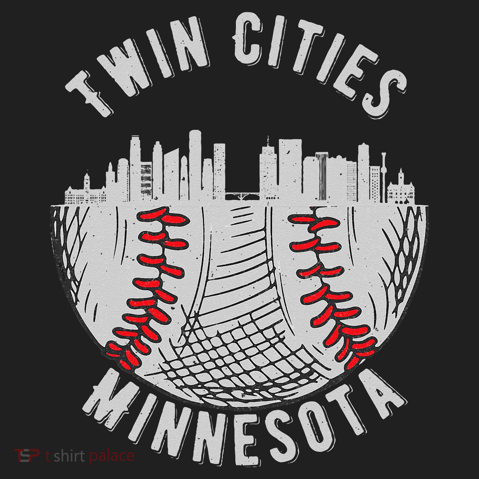 Cool Twin Cities Minnesota MN Baseball Skyline St. PaulMPLS Hat