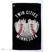 Cool Twin Cities Minnesota MN Baseball Skyline St. PaulMPLS Golf Towel thumb 0