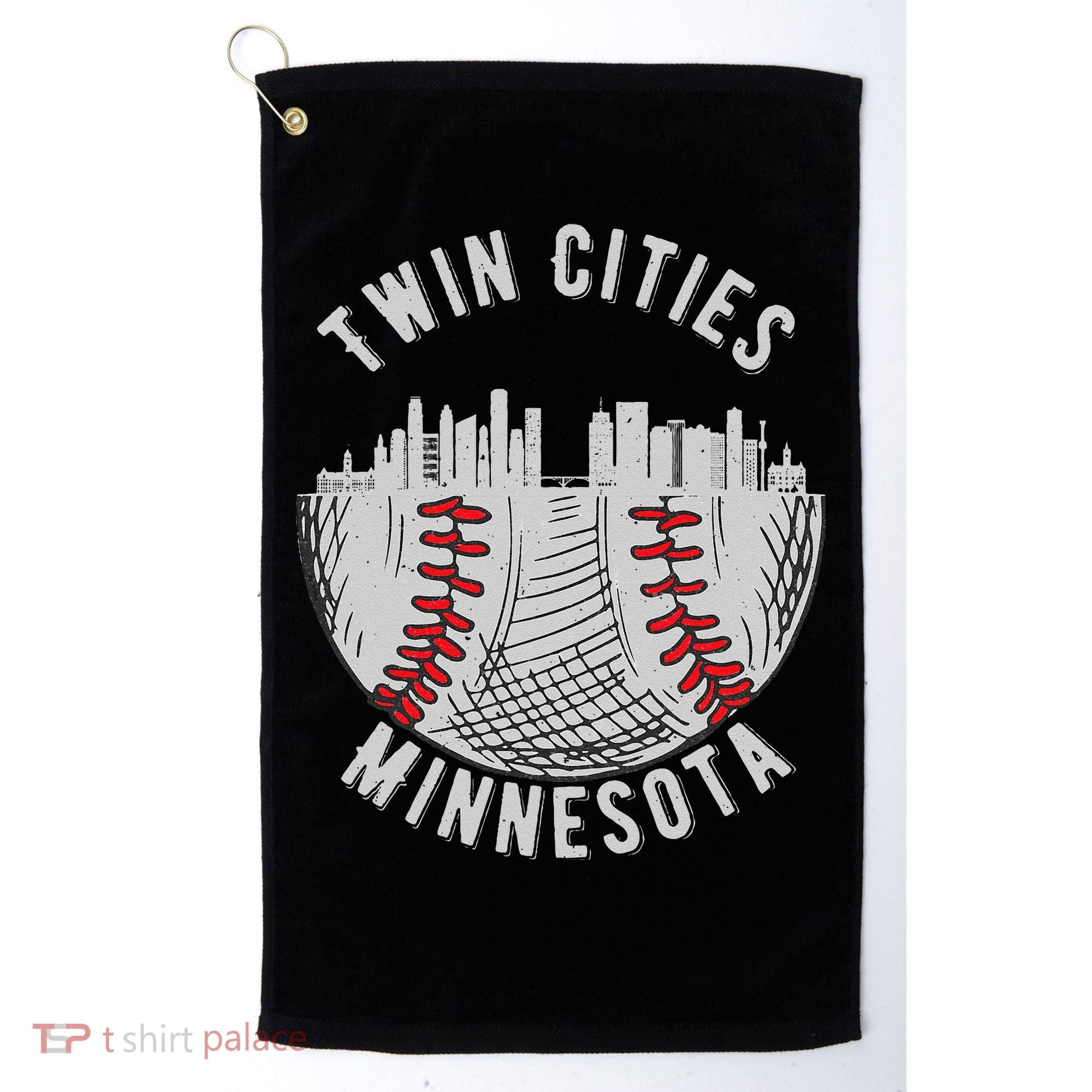Cool Twin Cities Minnesota MN Baseball Skyline St. PaulMPLS Golf Towel