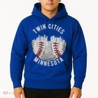 Cool Twin Cities Minnesota MN Baseball Skyline St. PaulMPLS Hoodie thumb 2