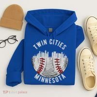 Cool Twin Cities Minnesota MN Baseball Skyline St. PaulMPLS Hoodie thumb 4