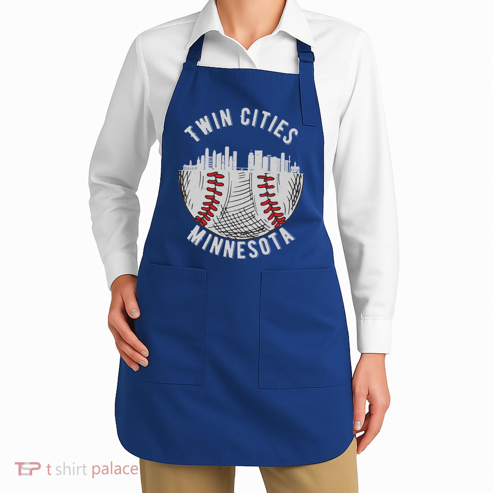 Cool Twin Cities Minnesota MN Baseball Skyline St. PaulMPLS Apron