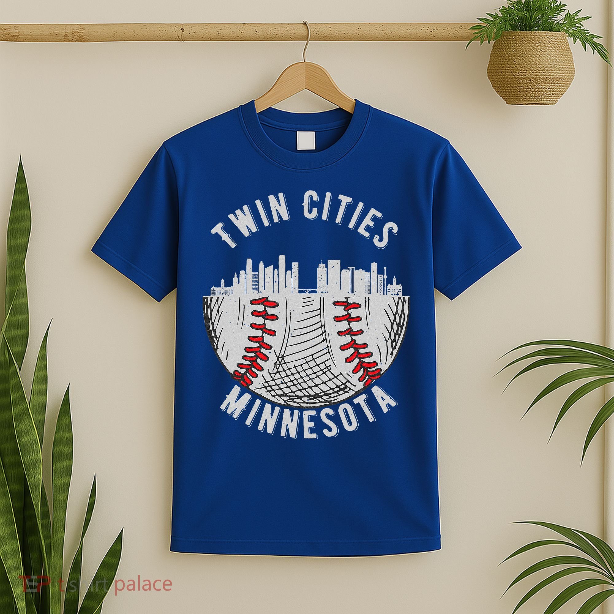 Cool Twin Cities Minnesota MN Baseball Skyline St. PaulMPLS T-Shirt