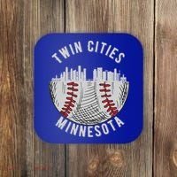 Cool Twin Cities Minnesota MN Baseball Skyline St. PaulMPLS Coaster thumb 0