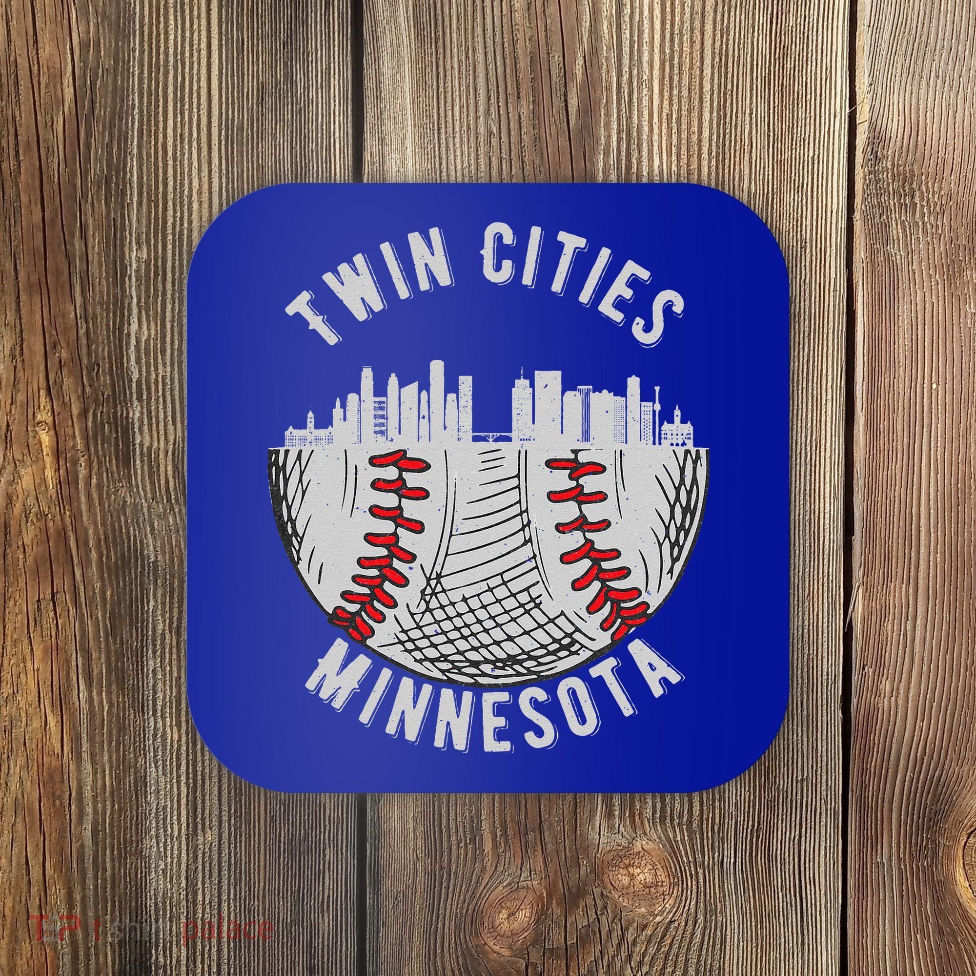 Cool Twin Cities Minnesota MN Baseball Skyline St. PaulMPLS Coaster