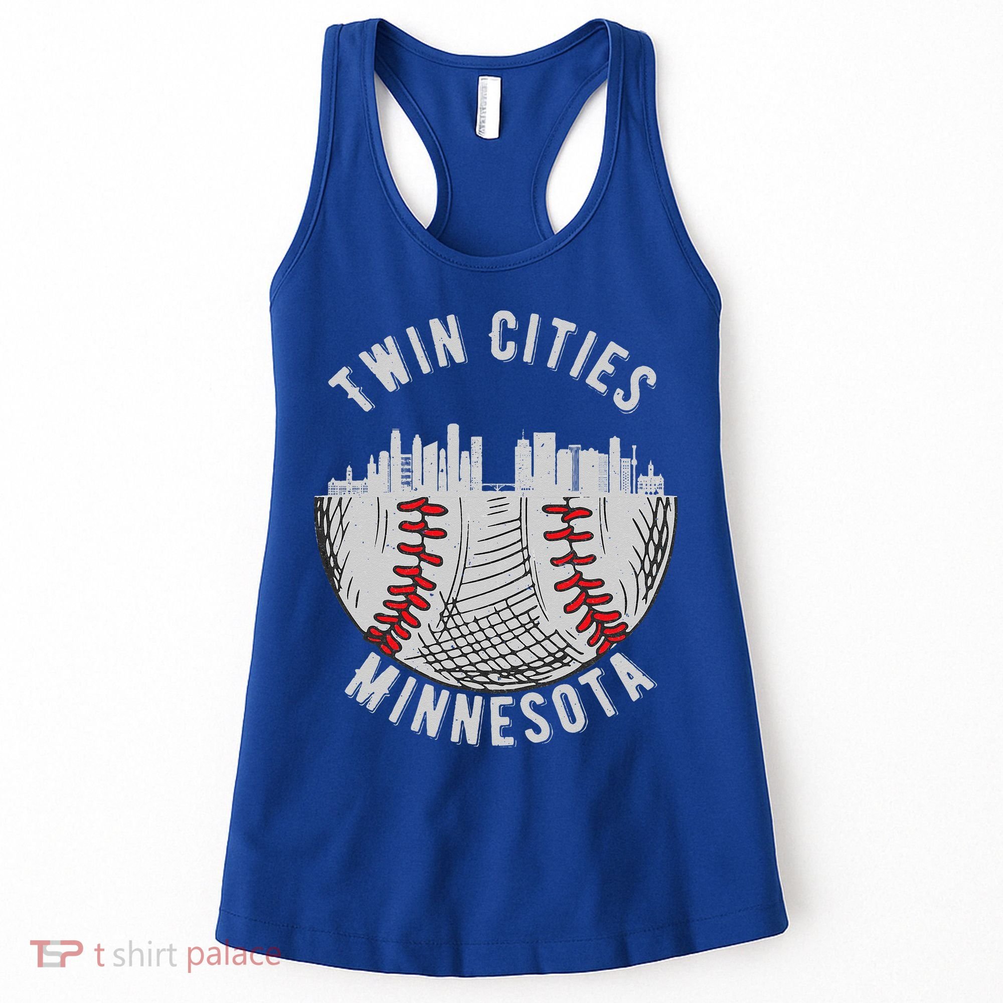 Cool Twin Cities Minnesota MN Baseball Skyline St. PaulMPLS Women's Tank Top
