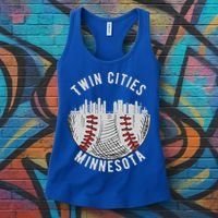 Cool Twin Cities Minnesota MN Baseball Skyline St. PaulMPLS Women's Tank Top thumb 3