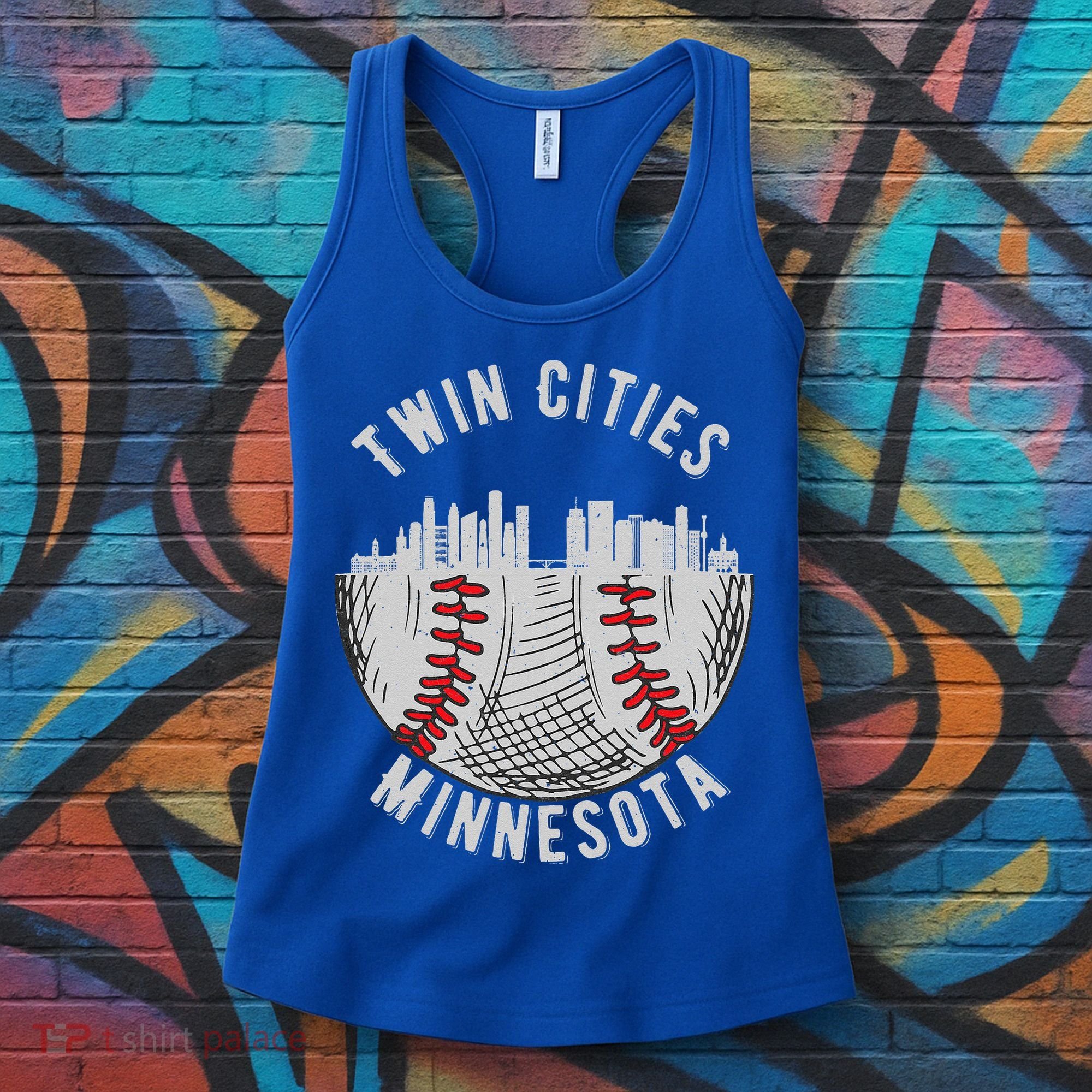 Cool Twin Cities Minnesota MN Baseball Skyline St. PaulMPLS Women's Tank Top