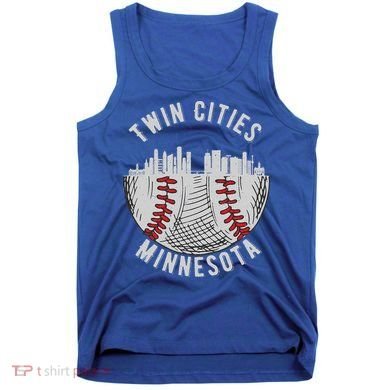 Cool Twin Cities Minnesota MN Baseball Skyline St. PaulMPLS Tank Top