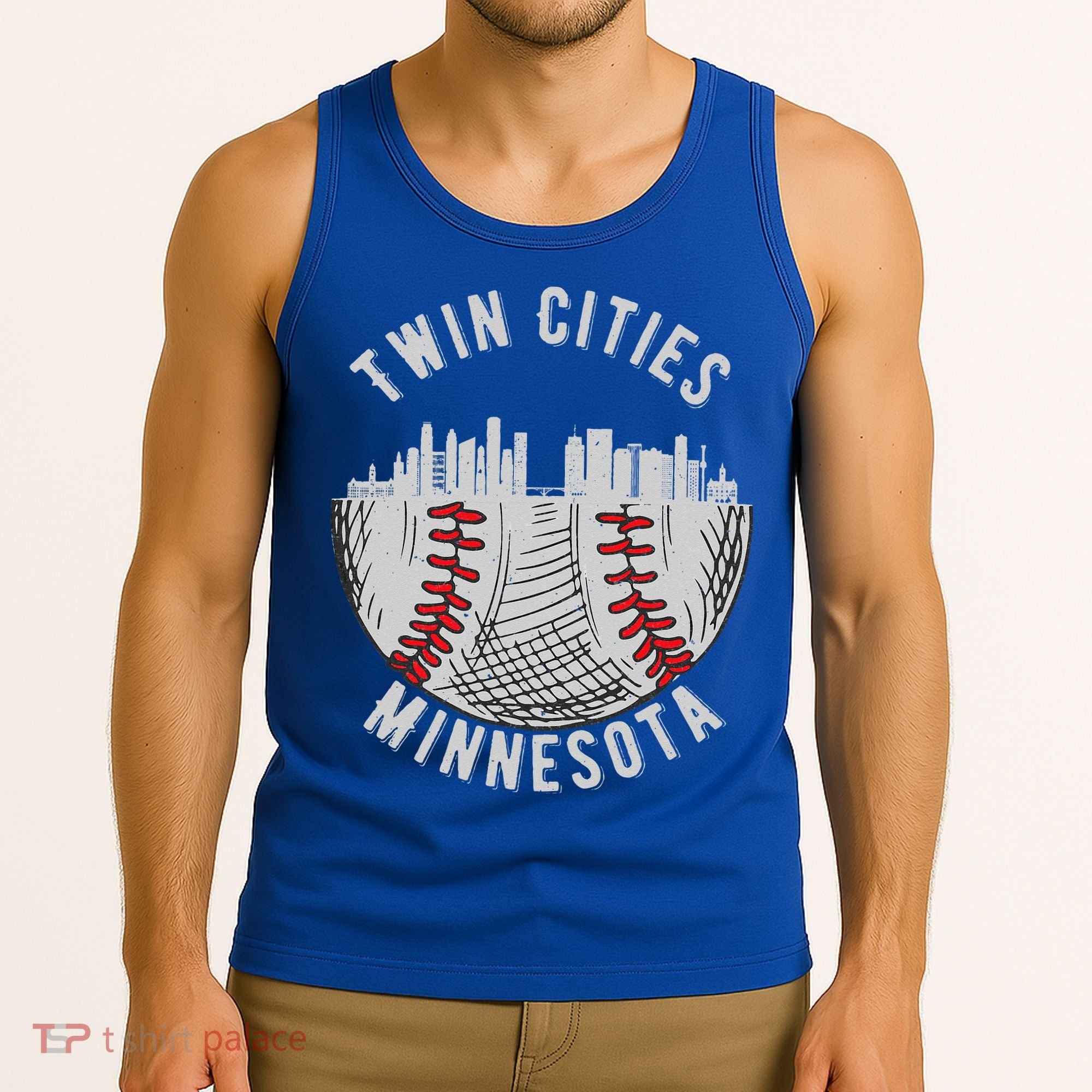 Cool Twin Cities Minnesota MN Baseball Skyline St. PaulMPLS Tank Top