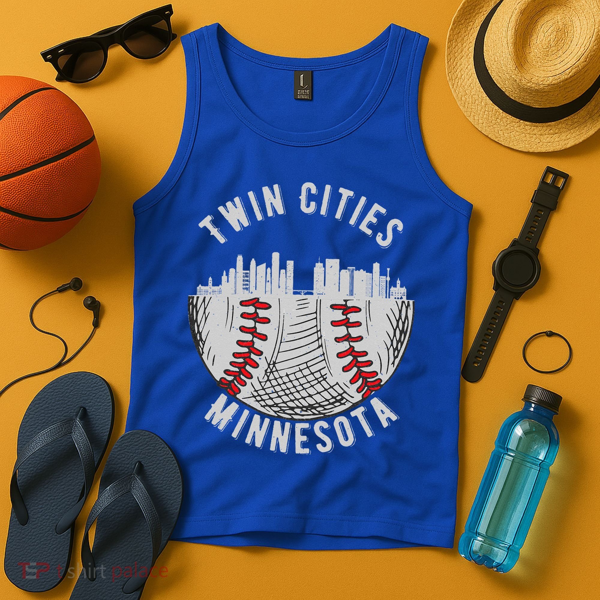 Cool Twin Cities Minnesota MN Baseball Skyline St. PaulMPLS Tank Top