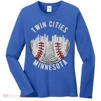 Cool Twin Cities Minnesota MN Baseball Skyline St. PaulMPLS Women's Long Sleeve Shirt thumb 0