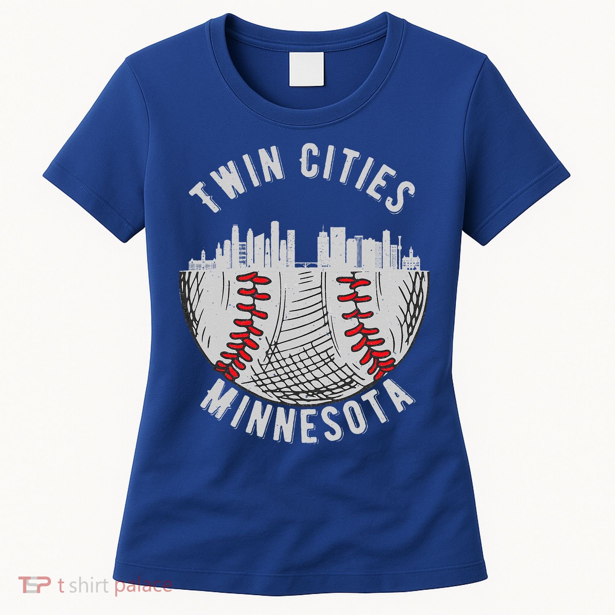 Cool Twin Cities Minnesota MN Baseball Skyline St. PaulMPLS Women's T-Shirt