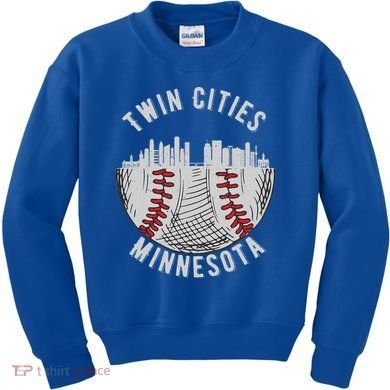 Cool Twin Cities Minnesota MN Baseball Skyline St. PaulMPLS Kids Sweatshirt