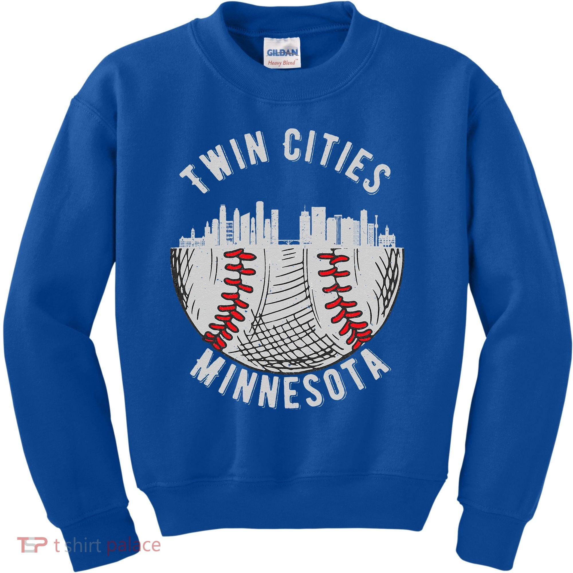 Cool Twin Cities Minnesota MN Baseball Skyline St. PaulMPLS Kids Sweatshirt