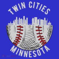 Cool Twin Cities Minnesota MN Baseball Skyline St. PaulMPLS Kids Sweatshirt thumb 2
