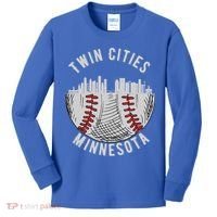Cool Twin Cities Minnesota MN Baseball Skyline St. PaulMPLS Kids Long Sleeve Shirt thumb 0