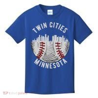 Cool Twin Cities Minnesota MN Baseball Skyline St. PaulMPLS Kids T-Shirt thumb 0