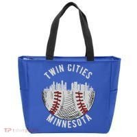 Cool Twin Cities Minnesota MN Baseball Skyline St. PaulMPLS Tote Bag thumb 0