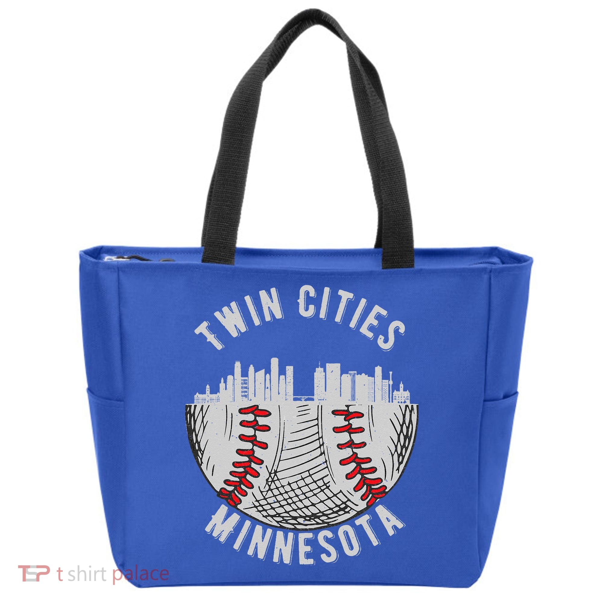 Cool Twin Cities Minnesota MN Baseball Skyline St. PaulMPLS Tote Bag