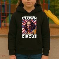 Changing The Clown WonT Change The Circus Kamala Clown Kids Hoodie thumb 3