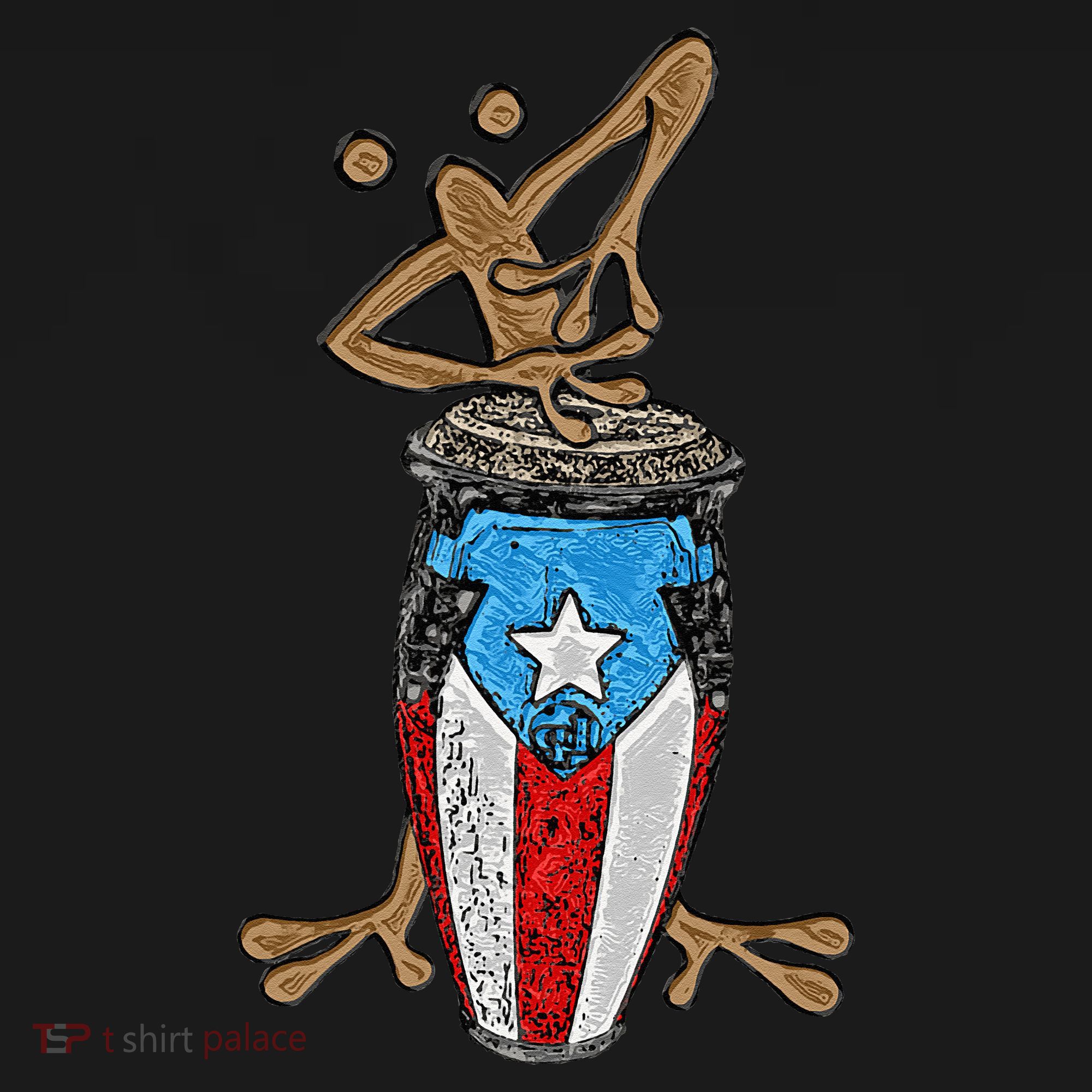 Coqui Taino Conga Boricua Puerto Rican Flag Gift Long Sleeve Shirt