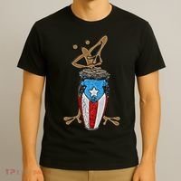 Coqui Taino Conga Boricua Puerto Rican Flag Gift T-Shirt thumb 3
