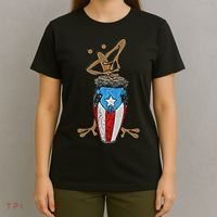 Coqui Taino Conga Boricua Puerto Rican Flag Gift T-Shirt thumb 4