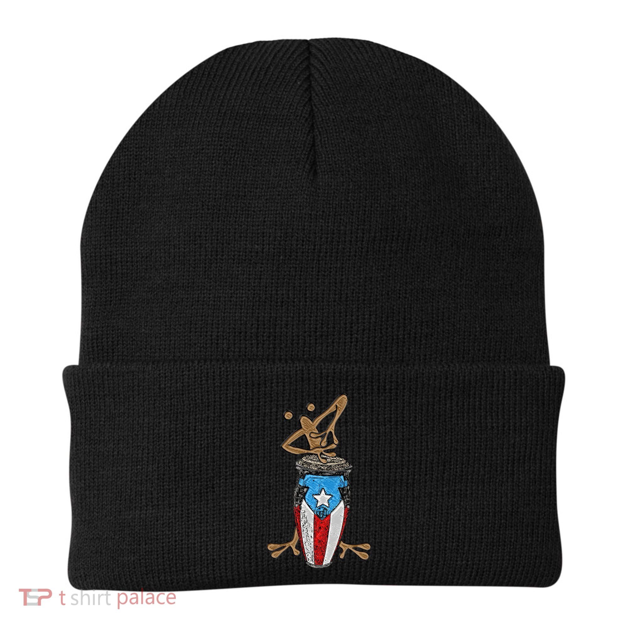Coqui Taino Conga Boricua Puerto Rican Flag Gift Beanie