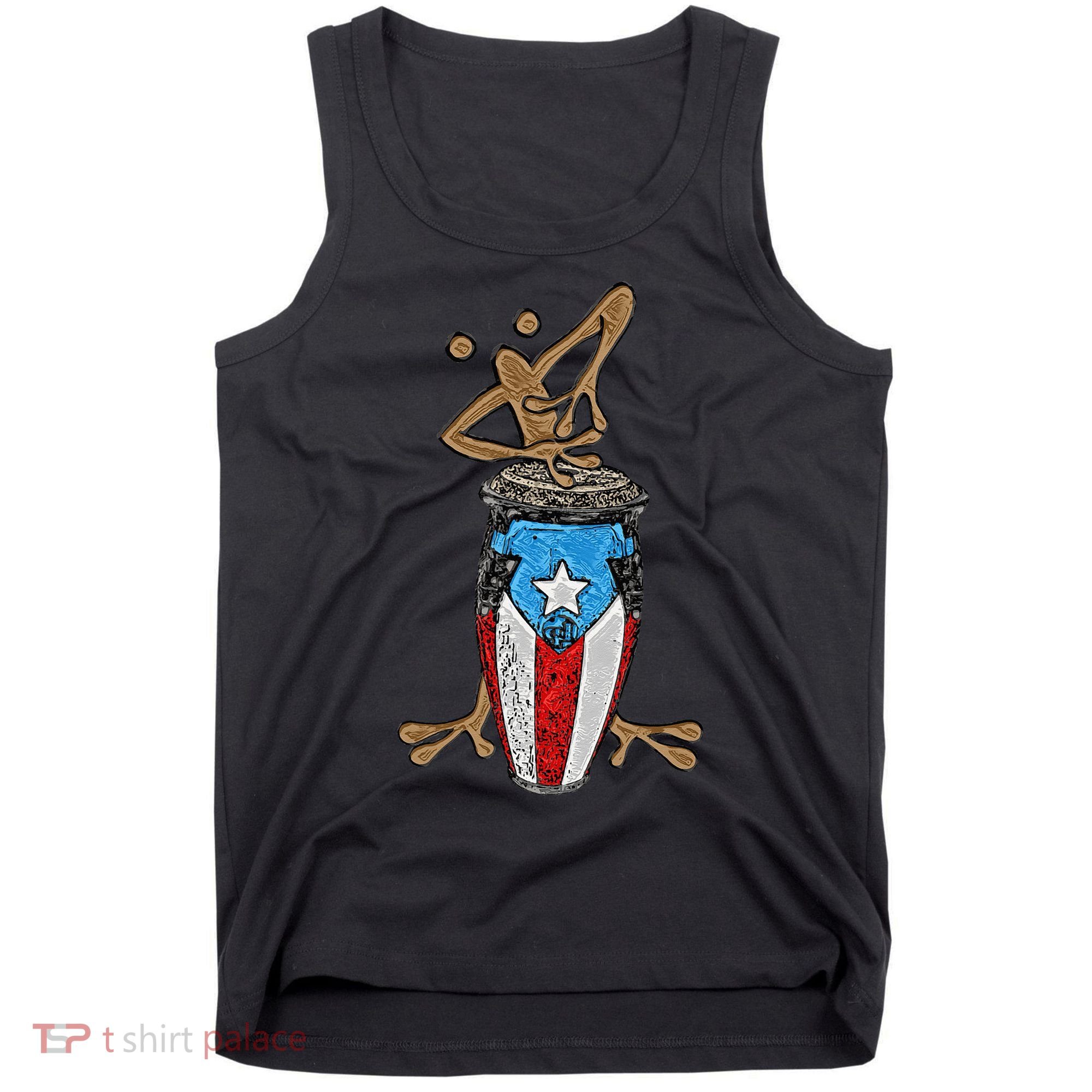 Coqui Taino Conga Boricua Puerto Rican Flag Gift Tank Top