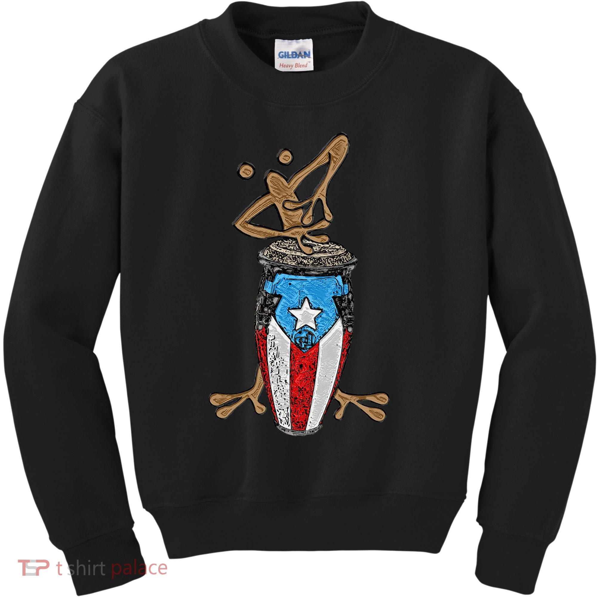 Coqui Taino Conga Boricua Puerto Rican Flag Gift Kids Sweatshirt