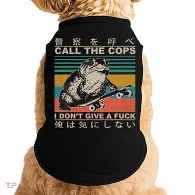 Call The Cops I Don’T Give A Fck Skateboarding Toad Japanese Doggie Tank