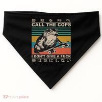 Call The Cops I Don’T Give A Fck Skateboarding Toad Japanese USA-Made Doggie Bandana thumb 0