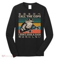 Call The Cops I Don’T Give A Fck Skateboarding Toad Japanese Long Sleeve Shirt thumb 0