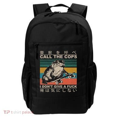 Call The Cops I Don’T Give A Fck Skateboarding Toad Japanese Backpack