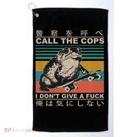 Call The Cops I Don’T Give A Fck Skateboarding Toad Japanese Golf Towel thumb 0